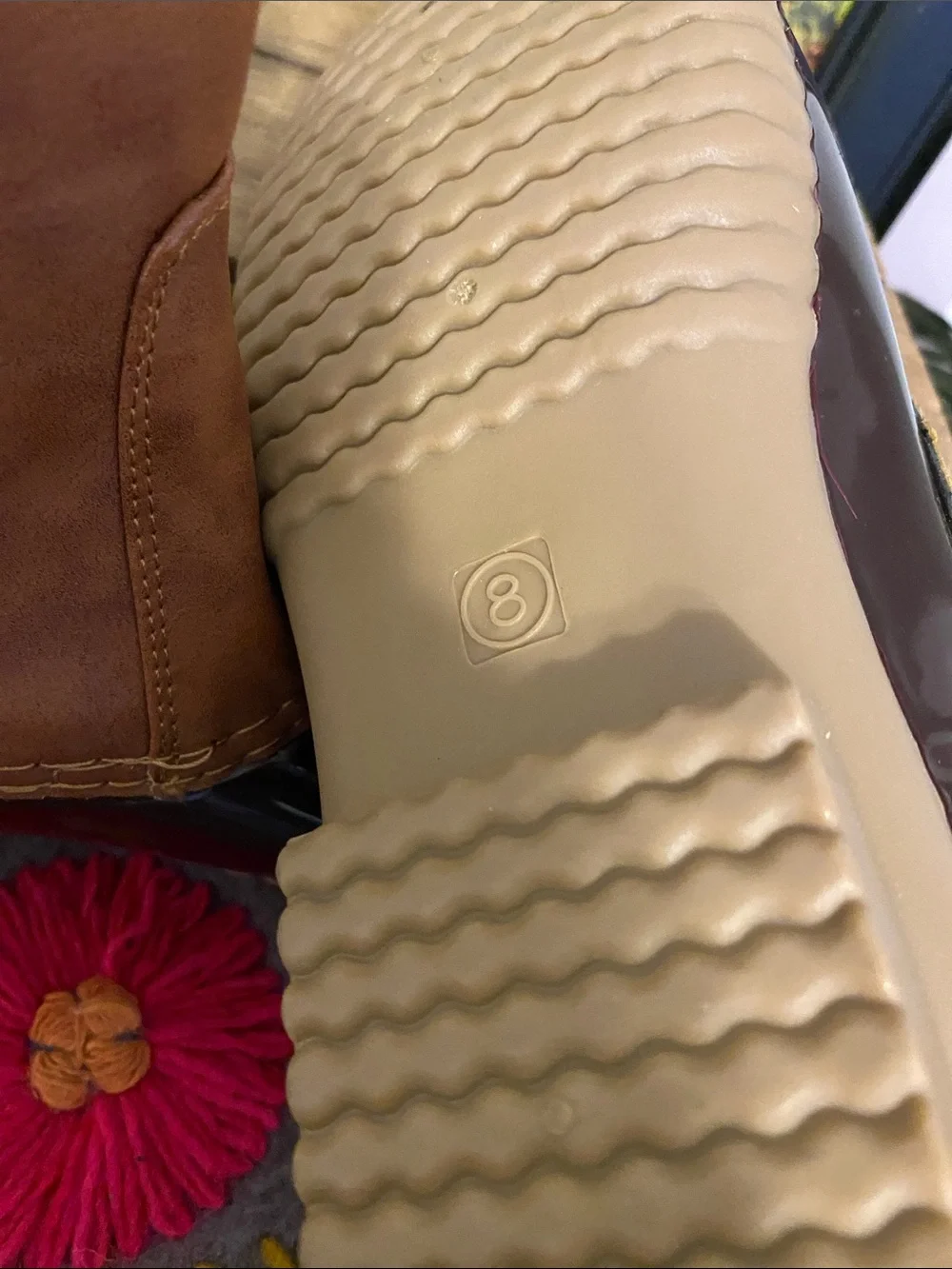 Yoki Brown Two-Tone Duck-Style Rain Chelsea Boots